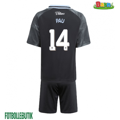 Aston Villa Pau Torres #14 Bortaställ Barn 2025-26 Kortärmad (+ Korta byxor)